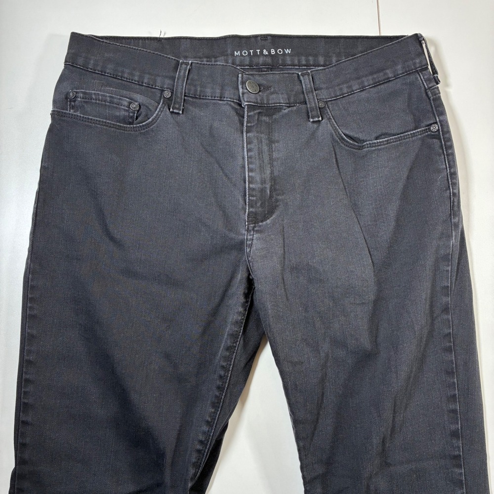 Mott & Bow Straight Leg Jeans 34x31 Dark Gray Stretch Denim Pants